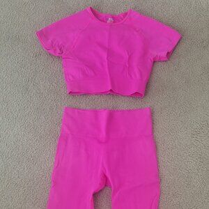 Women's Two Piece Workout Set, Pink, NWOT